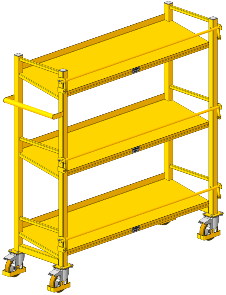 wózek kompletacyjny na 6 szt. pojemników 600x400 lub 12 szt. pojemników 300x400